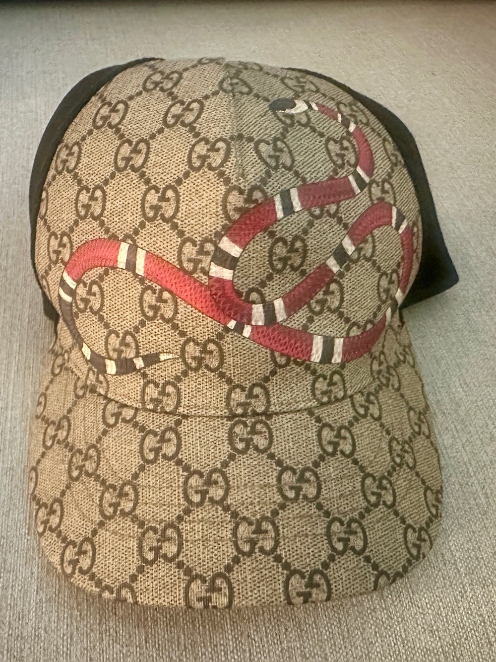 Gucci Kingsnake GG Supreme Baseball Hat Mesh Back XS 56cm
